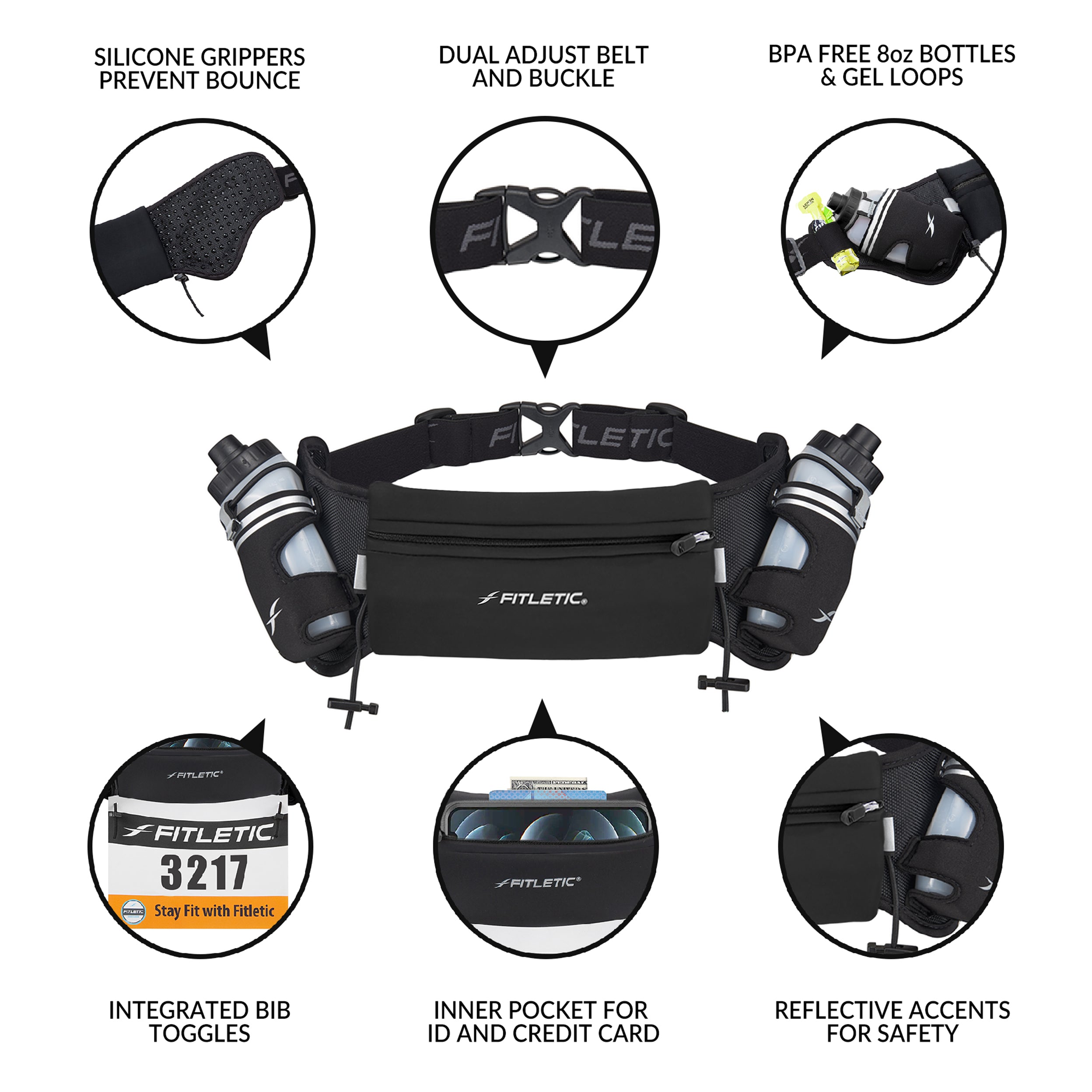 Fitletic Hydra 16 Hydration Running Belt